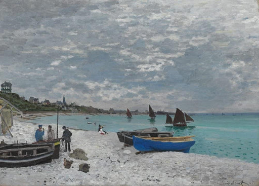 Claude Monet The Beach at Sainte-Adresse', France, 1867, Reproduction Vintage 200gsm A3 Classic Poster - World of Art Global Limited