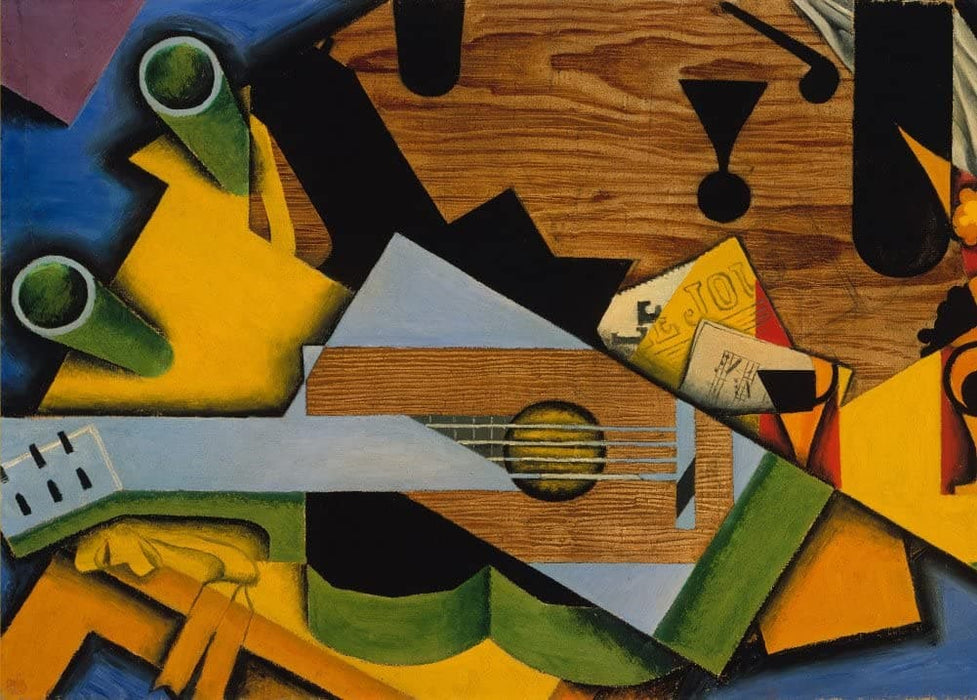 Juan Gris 'Still Life with a Guitar, Detail', Spain, 1913, Reproduction 200gsm A3 Vintage Classic Art Poster