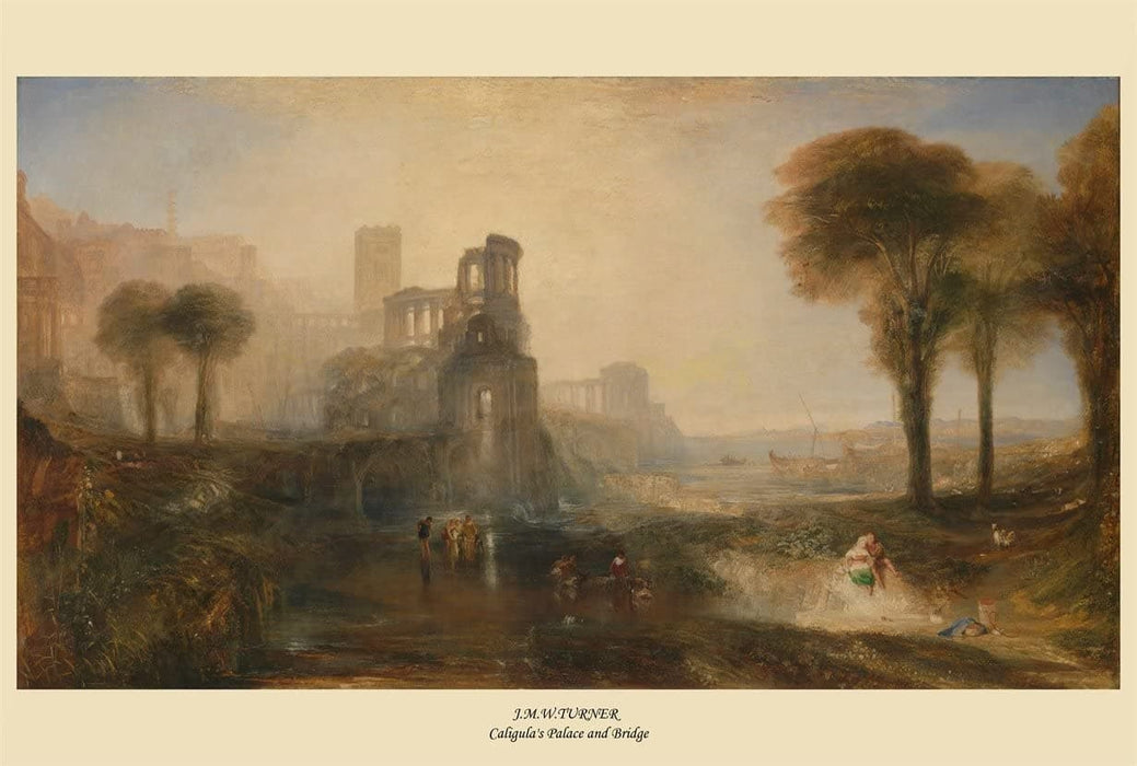 J.M.W Turner 'Caligula's Palace and Bridge', England, 1833, Reproduction Vintage 200gsm A3 Classic Art Poster