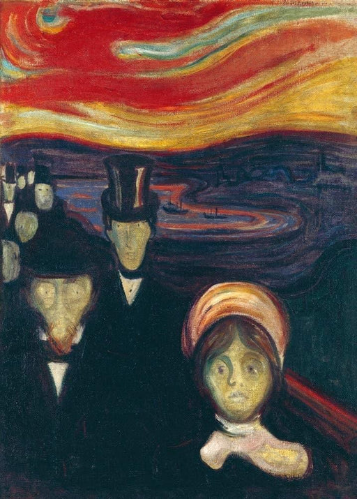Edvard Munch 'Anxiety', Norway, 1894, Reproduction 200gsm A3 Vintage Classic Art Poster - World of Art Global Limited