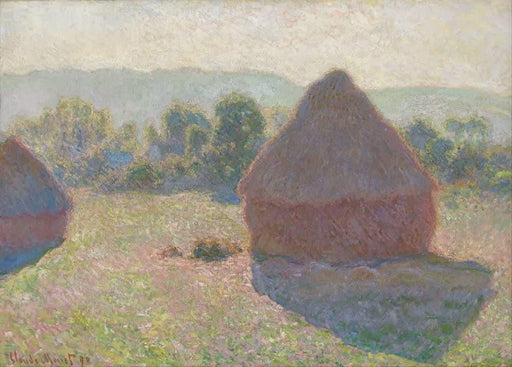 Claude Monet 'Haystacks, Midday', France, 1890', Impressionism, Reproduction 200gsm A3 Vintage Classic Art Poster - World of Art Global Limited