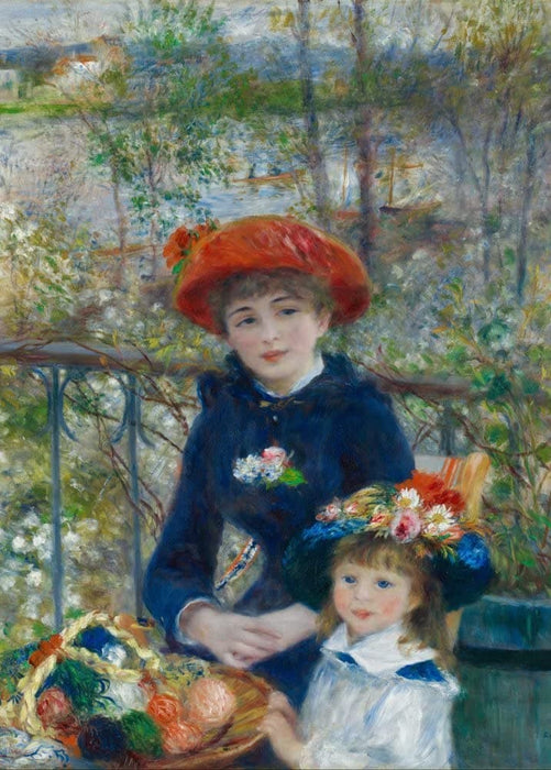 Pierre-Auguste Renoir 'Two Sisters on a Terrace, Detail', France, 1881, Reproduction 200gsm A3 Vintage Classic Art Poster