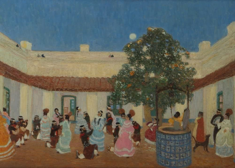 Pedro Figari 'Patio, Detail', Circa. 1900 to 1938,Uruguay, Reproduction 200gsm A3 Vintage Classic Art Poster