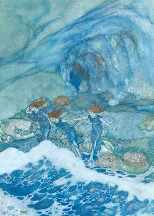 Edmund Dulac 'Ye That on The Sands with printless Foot do Chase The Ebbing Neptune', France, 1908, Reproduction 200gsm Vintage Art Poster - World of Art Global Limited