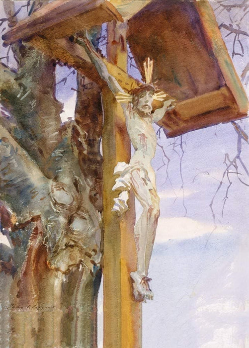 John Singer Sargent 'Tyrolese Crucifix', U.S.A, 1914, Reproduction 200gsm A3 Vintage Classic Art Poster