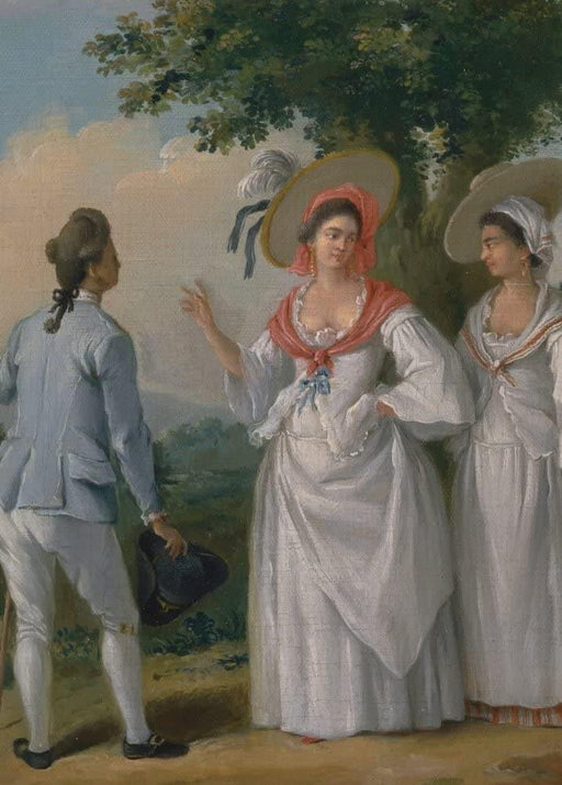 Agostino Brunius 'Free West Indian Creoles in Elegant Dress, Detail', 1780, West Indian, Caribbean, Reproduction 200gsm A3 Vintage Classic Art Poster - World of Art Global Limited