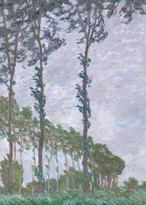 Claude Monet 'Wind Effect, Series of The Poplars', France, 1891, Impressionism, Reproduction 200gsm A3 Vintage Classic Art Poster - World of Art Global Limited