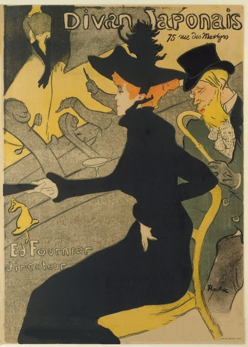 Henri de Toulouse-Lautrec 'Divan Japonais, 1893, Reproduction 200gsm A3 Vintage Classic Art Nouveau Poster