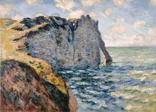 Claude Monet 'The Cliff of Aval, Etretat', France, 1885, Impressionism, Reproduction 200gsm A3 Vintage Classic Art Poster - World of Art Global Limited