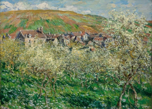Claude Monet 'Flowering Plum Trees', France, 1879, Impressionism, Reproduction 200gsm A3 Vintage Classic Art Poster - World of Art Global Limited