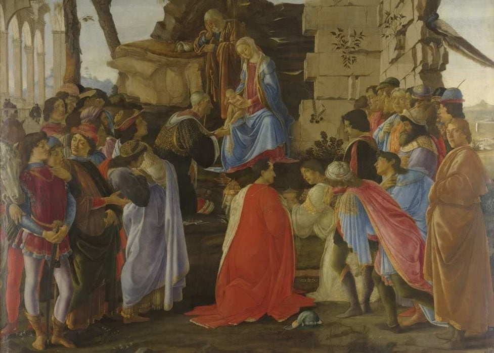 Sandro Botticelli 'The Adoration of The Magi, Detail', Italy, 1478-82, Reproduction 200gsm A3 Classic Art Poster
