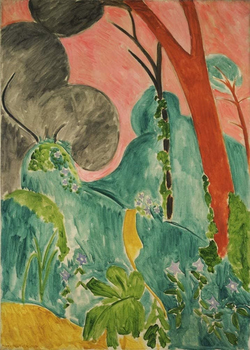 Henri Matisse 'Periwinkles, Moroccan Garden', France, 1912, Reproduction 200gsm A3 Vintage Classic Art Poster