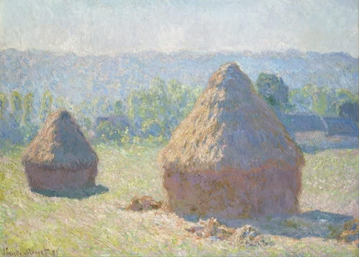 Claude Monet 'Haystacks, end of Summer', France, 1891, Impressionism, Reproduction 200gsm A3 Vintage Classic Art Poster - World of Art Global Limited