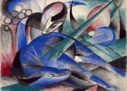 Franz Marc 'Dreaming Horse, Detail', German Expressionism, 1913, Reproduction 200gsm A3 Vintage Classic Art Poster - World of Art Global Limited