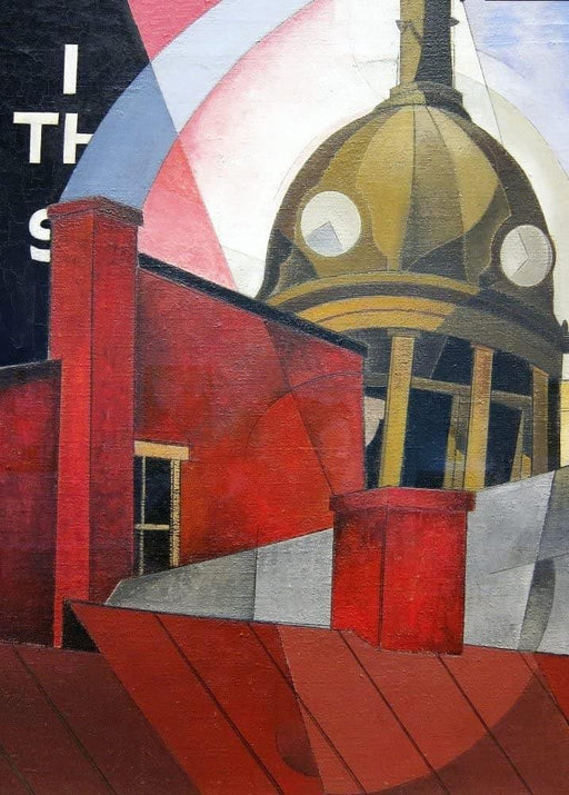 Charles Demuth 'Welcome to Our City, Detail', U.S.A, 1921, Cubism Avant Garde, Reproduction 200gsm A3 Vintage Classic Art Poster - World of Art Global Limited