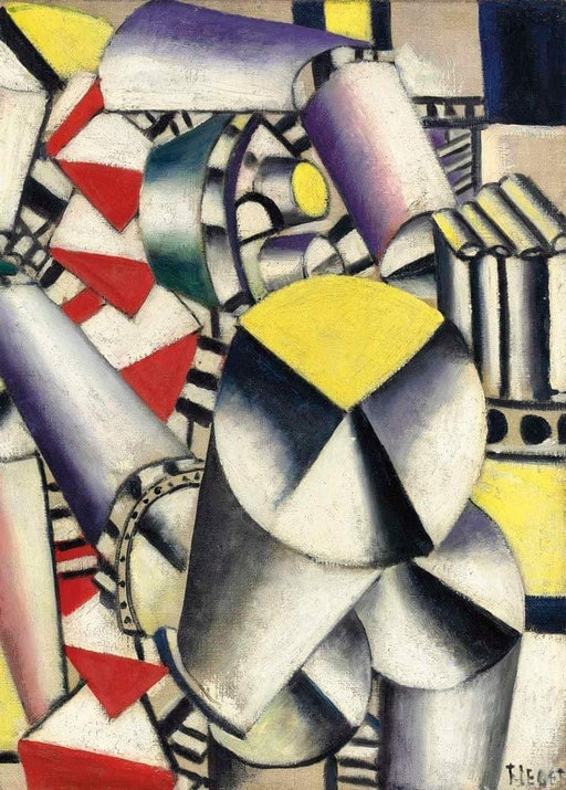 Fernand Leger 'Les cylindres Colores, Detail', France, 1910, Reproduction 200gsm A3 Vintage Classic Art Poster - World of Art Global Limited