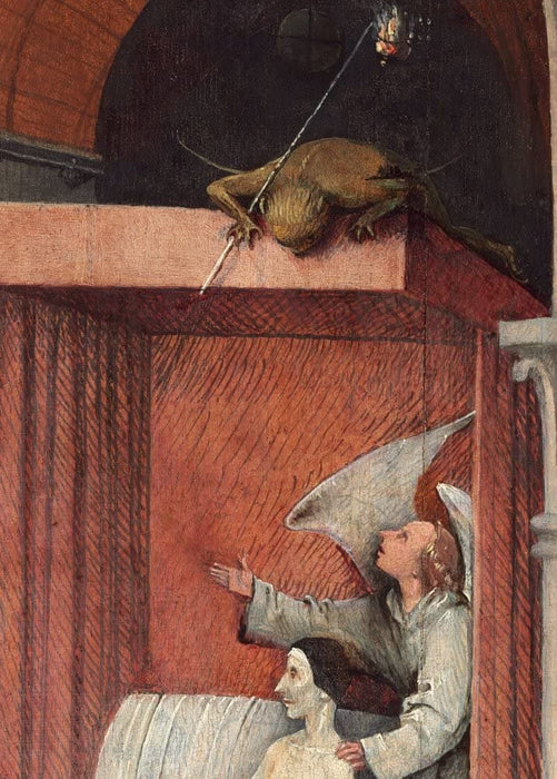 Hieronymus Bosch 'The Angel, from Death and The Miser, Detail', Netherlands, 1485-90, Reproduction 200gsm A3 Vintage Classic Art Poster