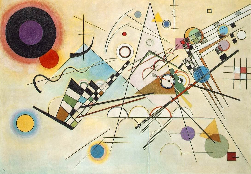 Kandinsky 'Composition VIII', Russia, 1923, Reproduction 200gsm A3 Vintage Classic Art Poster