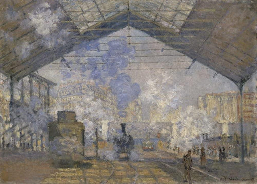 Claude Monet 'The Saint-Lazare Station', France, 1877, Impressionism, Reproduction 200gsm A3 Vintage Classic Art Poster - World of Art Global Limited