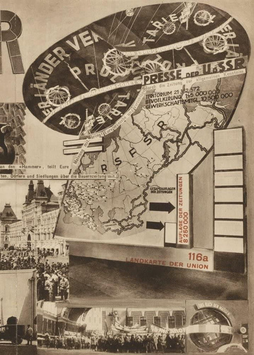 El Lissitzky 'Pressa Exhibition, Cologne, Germany', Photo 12, Russia, 1928, Reproduction 200gsm A3 Vintage Communist Constructivism Poster - World of Art Global Limited