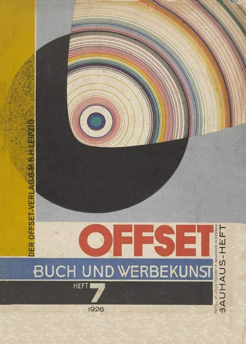 Vintage Bauhaus 'Offset Buch und WerBekunst', Germany, 1926, Joost Schmidt, Reproduction 200gsm A3 Vintage Bauhaus Poster