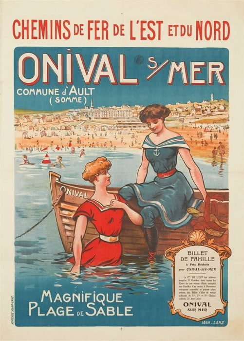 Vintage Travel France 'Chemins de Fer de L'est et du Nord', 1923, Reproduction 200gsm A3 Vintage Art Nouveau Travel Poster