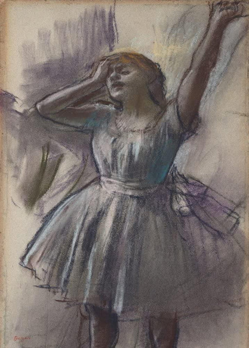 Edgar Degas 'Dancer Stretching, Detail', France, 1882-85, Impressionism, Reproduction 200gsm A3 Vintage Classic Art Poster - World of Art Global Limited