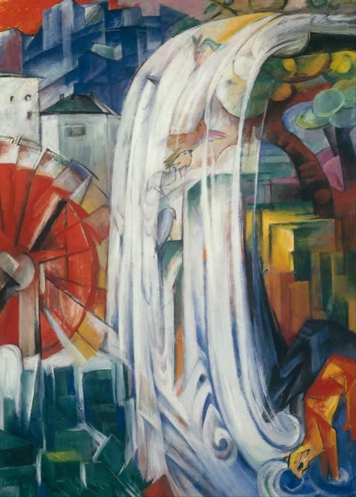 Franz Marc 'The Bewitched Mill', German Expressionism, 1913, Reproduction 200gsm A3 Vintage Classic Art Poster - World of Art Global Limited