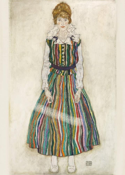 Egon Schiele 'Portrait of Edith. The Artist's Wife', Austria, 1915, Reproduction 200gsm A3 Vintage Classic Art Poster - World of Art Global Limited