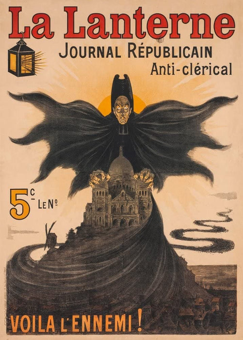 Vintage Literature 'Vampire. La Lanterne Journal', France, 1902, Reproduction 200gsm A3 Vintage Vampire Poster