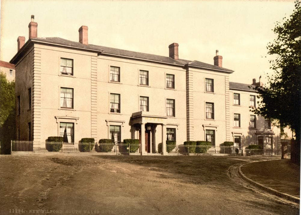 Vintage Travel Wales 'South Wales Hotel, New Milford', Circa 1890-1910, Reproduction 200gsm A3 Vintage Photography Travel Poster