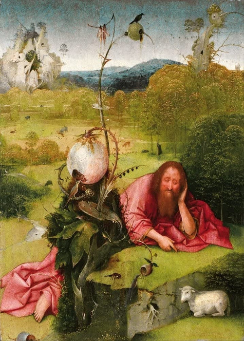 Hieronymus Bosch 'Saint John The Baptist in The Desert', Netherlands, 15th Century, Reproduction 200gsm A3 Vintage Classic Art Poster