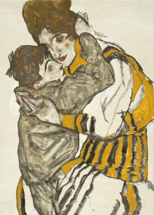 Egon Schiele 'Schiele's Wife with Her Little Nephew, Detail', Austria, 1915, Reproduction 200gsm A3 Vintage Classic Art Poster - World of Art Global Limited
