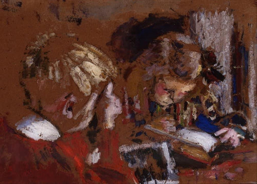 Edouard Vuillard 'Children Reading, Detail', France, 1909, Impressionism, Reproduction 200gsm A3 Vintage Classic Art Poster - World of Art Global Limited