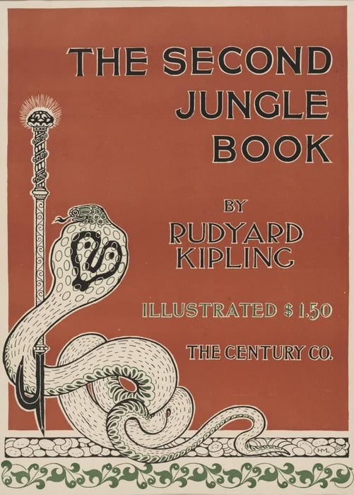 Vintage Toys, Nursery and Fairytales 'Rudyard Kipling's The Second Jungle Book', England, 19th Century, Reproduction 200gsm A3 Vintage Children's Poster