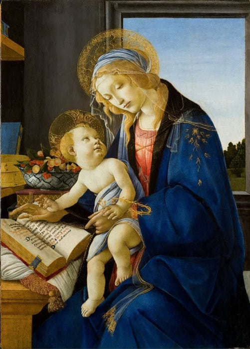 Sandro Botticelli 'The Virgin and Child. The Madonna of The Book', Italy, 1480, Reproduction 200gsm A3 Classic Art Poster