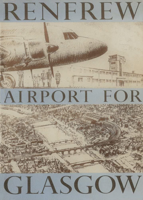 Vintage Travel Scotland 'Glasgow Renfrew Airport', 1948, Reproduction 200gsm A3 Vintage Travel Poster