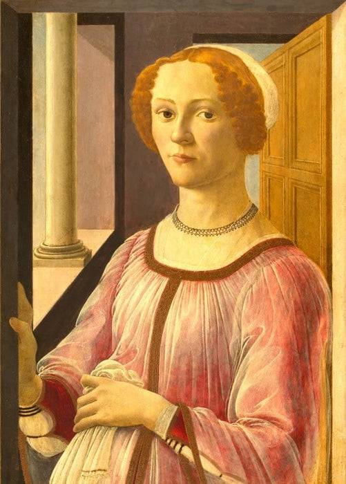 Sandro Botticelli 'Portrait of Smeralda Bandinelli, Detail', Italy, 1475, Reproduction 200gsm A3 Classic Art Poster