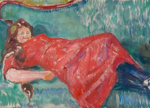 Edvard Munch 'On The Sofa, Detail', Norway, 1913, Reproduction 200gsm A3 Vintage Classic Art Poster - World of Art Global Limited