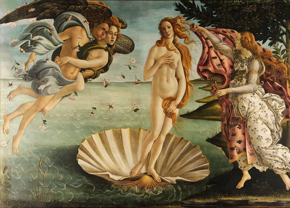Sandro Botticelli 'La nascita di Venere, Detail', Italy, 1483-1485, Reproduction 200gsm A3 Classic Art Poster