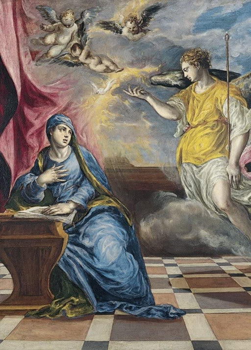 El Greco 'The Annunciation, Detail', 1576, Spain, Reproduction 200gsm A3 Classic Art Poster - World of Art Global Limited