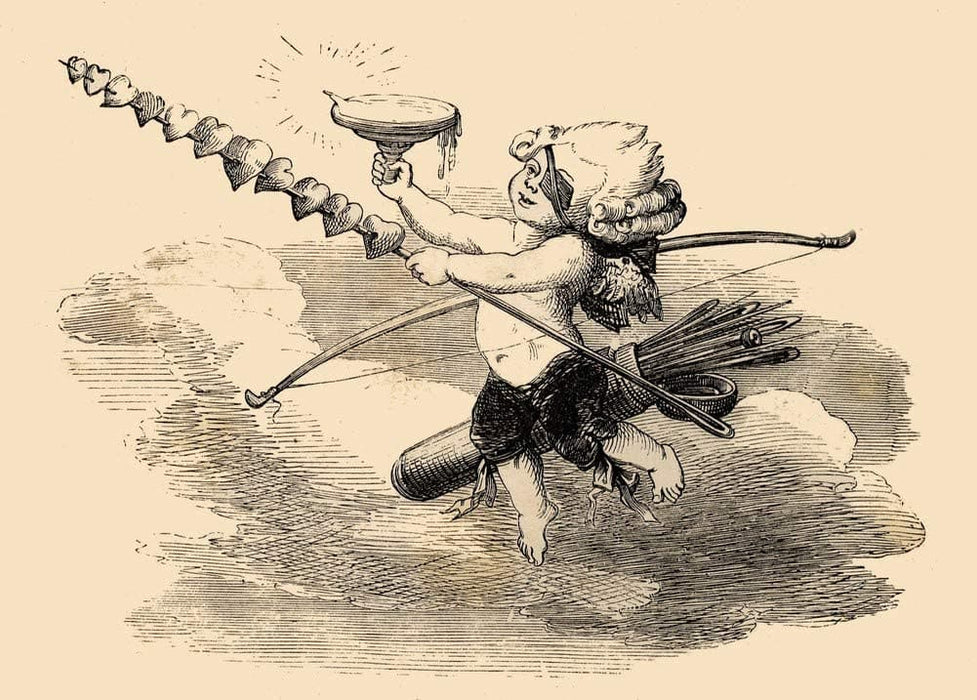 J.J Grandville 'Cupid', from 'Another World', France, 1844, Reproduction 200gsm A3 Vintage Fantasy Surrealism Art Poster
