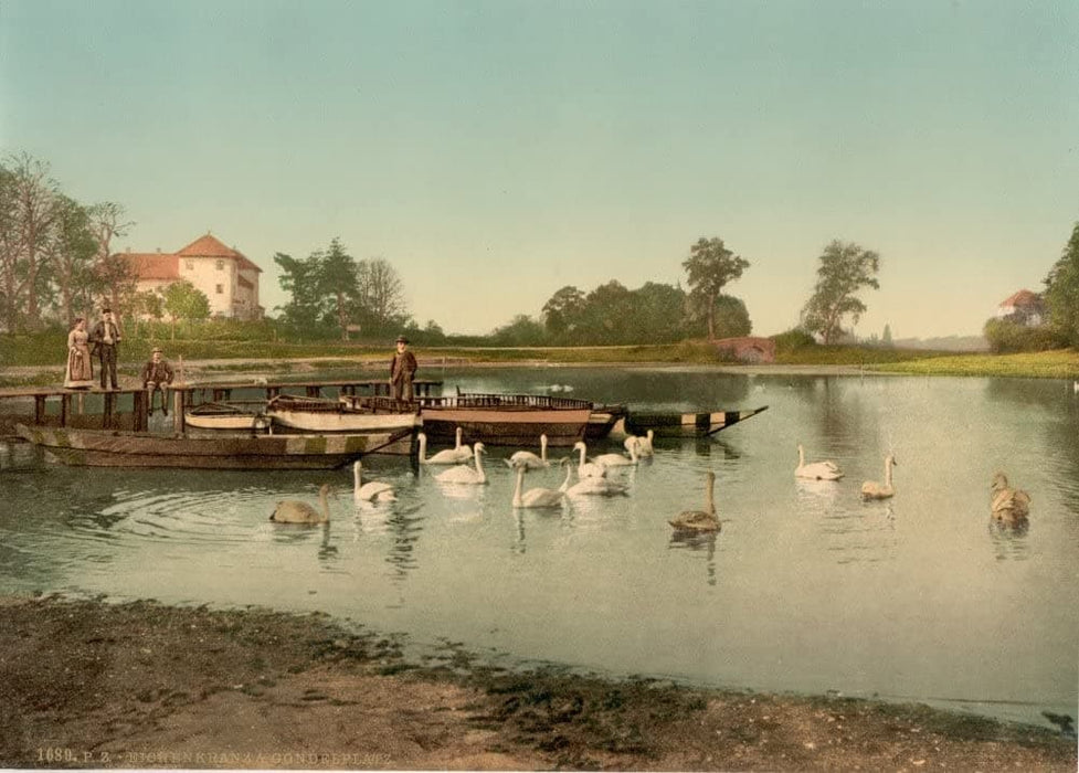 Vintage Travel Germany 'Lake of Worlitz, Eichenkranz and Gondelplatz, Anhalt', 1890's, Reproduction 200gsm A3 Photography Travel Poster