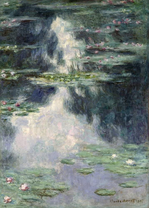 Claude Monet 'Pond with Water Lilies', France, 1907, Impressionism, Reproduction 200gsm A3 Vintage Classic Art Poster - World of Art Global Limited