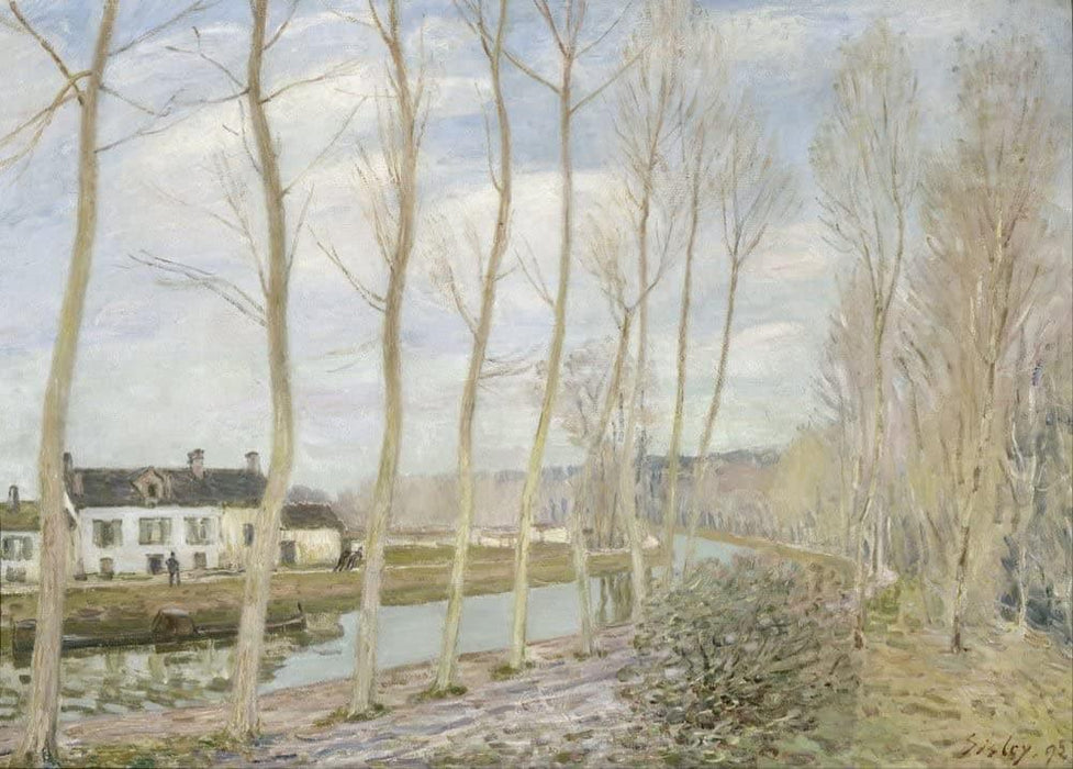 Alfred Sisley 'The Loing's Canal', 1892, British, Impressionism, Reproduction 200gsm A3 Vintage Classic Art Poster - World of Art Global Limited
