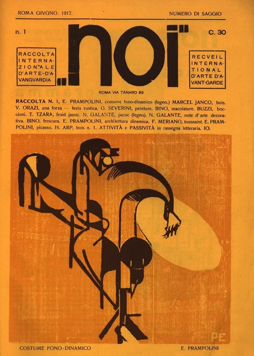 Vintage Futurism 'NOI', Italy, 1917, Enrico Prampolini, Reproduction 200gsm A3 Vintage Futurism Poster