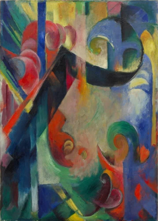 Franz Marc 'Broken Forms', German Expressionism, 1914, Reproduction 200gsm A3 Vintage Classic Art Poster - World of Art Global Limited