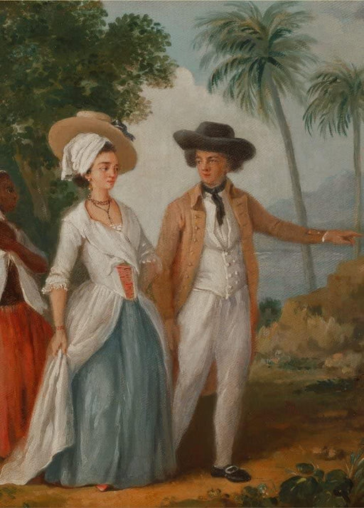 Agostino Brunius 'Planter and his Wife, with a Servant, Detail', 1780, West Indian, Caribbean, Reproduction 200gsm A3 Vintage Classic Art Poster - World of Art Global Limited