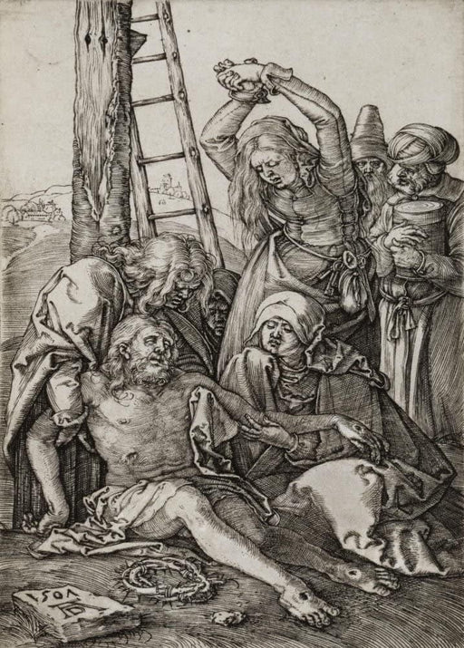 Albrecht Durer 'The Lamentation', Germany, 1507, Reproduction 200gsm A3 Vintage Classic Art Poster - World of Art Global Limited