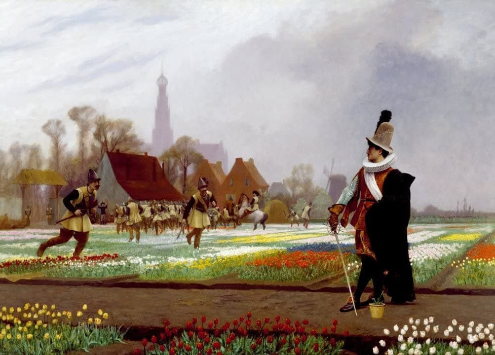 Jean-Leon Gerome 'The Tulip Folly, Detail', 1882, France, Reproduction 200gsm A3 Vintage Classic Art Poster